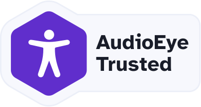 AudioEye-Trusted-Horizontal AudioEye Trusted badge with accessibility icon.